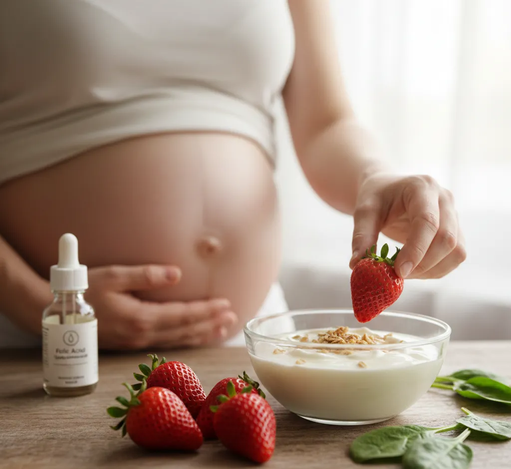 Braškių ir folio rūgšties nauda nėštumo metu: ką turi žinoti kiekviena būsima mama