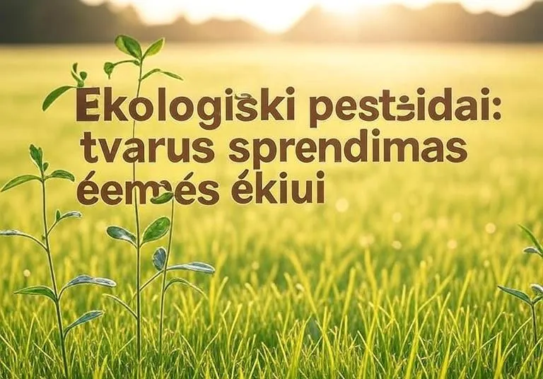 Ekologiški pesticidai: tvarus sprendimas žemės ūkiui