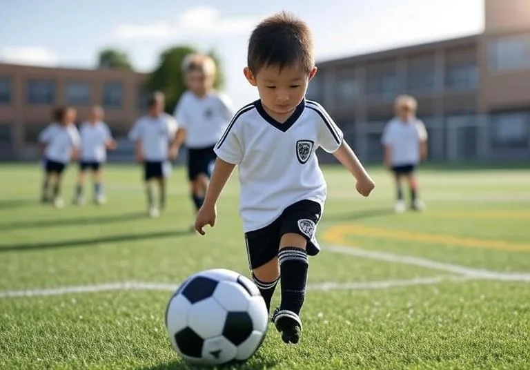 Futbolas mokyklos aikštėje: kaip žaidimas ugdo vaikų koordinaciją