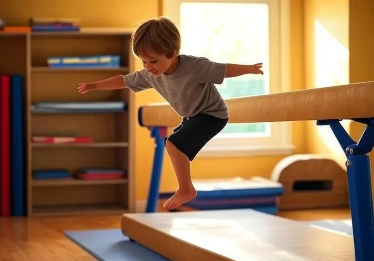 Gimnastika namuose: kaip lavinti vaikų pusiausvyrą