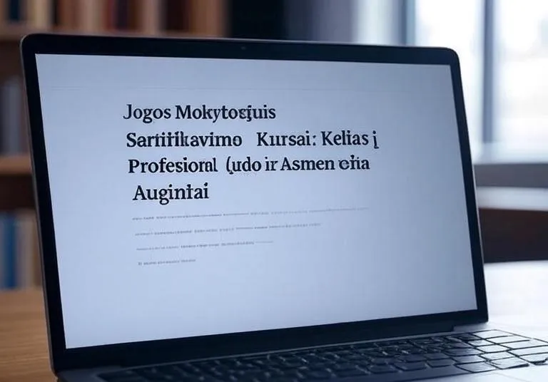 Jogos Mokytojų Sertifikavimo Kursai: Kelias į Profesionalumą ir Asmeninį Augimą