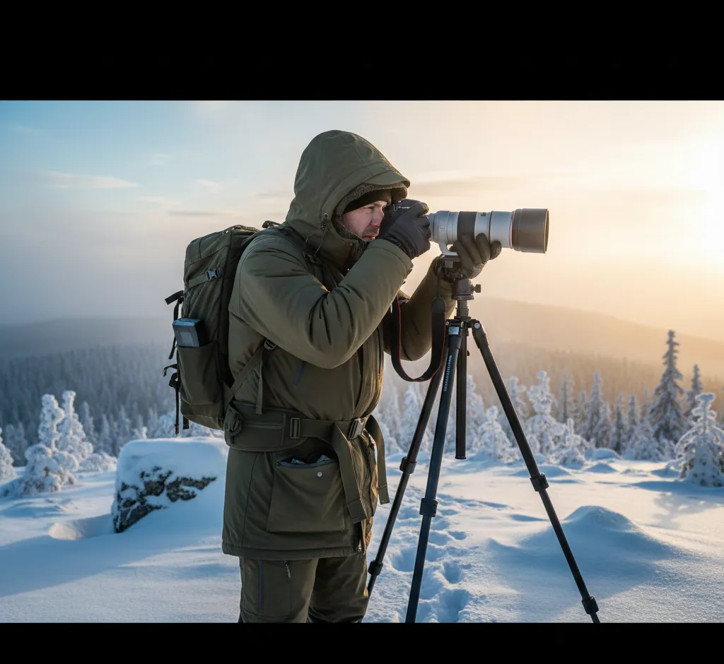Kaip išsirinkti striukę fotografavimui žiemą: pilnas gidas fotografams