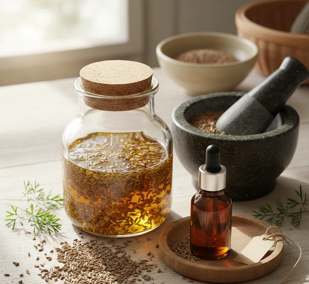 Kaip paruošti kmynų aliejų pilvo pūtimui mažinti: išsamus namų gidas