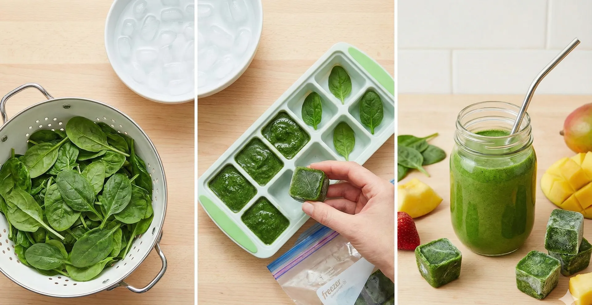 Kaip užšaldyti špinatus žiemos kokteiliams: pilnas žingsnis po žingsnio gidas