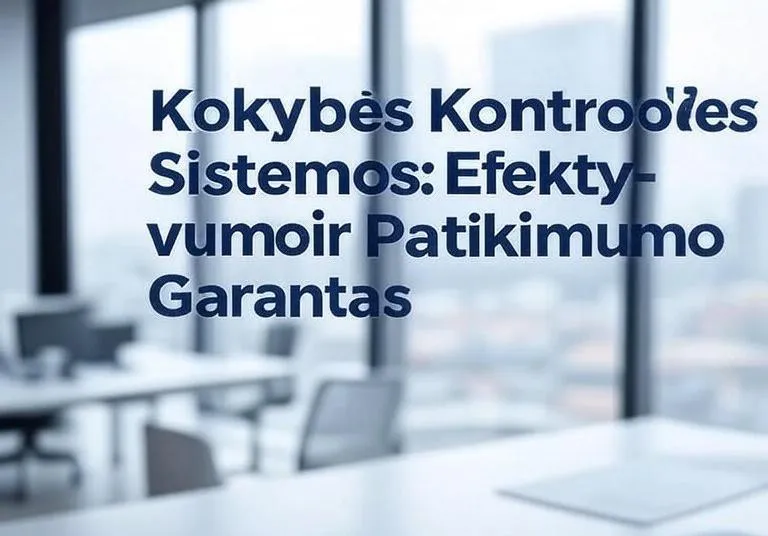 Kokybės Kontrolės Sistemos: Efektyvumo ir Patikimumo Garantas