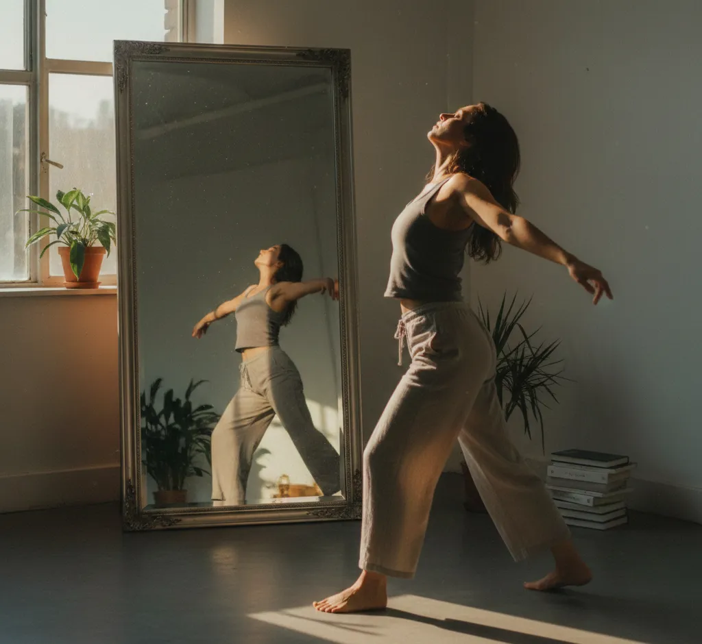 Laisvas šokis veidrodyje: kelionė į save vienumoje