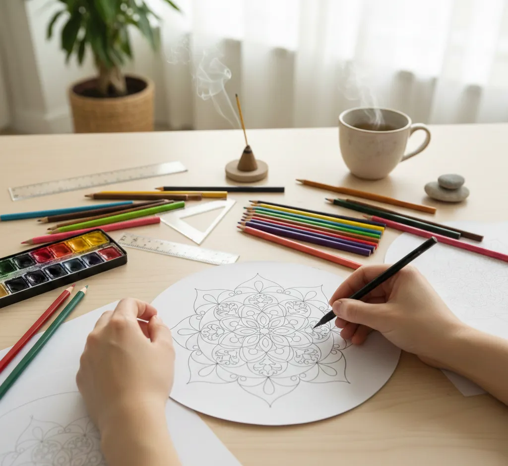 Mandalų Piešimas: Kūrybinis Kelias į Gilų Atsipalaidavimą ir Vidų Harmoniją