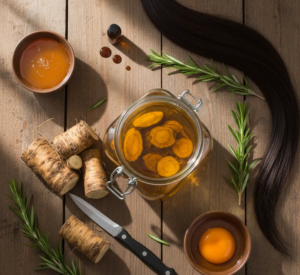 Nuo Šaknų Iki Galiukų: Kaip Paruošti ir Naudoti Varnalėšų Šaknų Aliejų Plaukų Stiprinimui