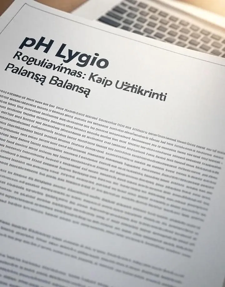 pH Lygio Reguliavimas: Kaip Užtikrinti Optimalų Balansą