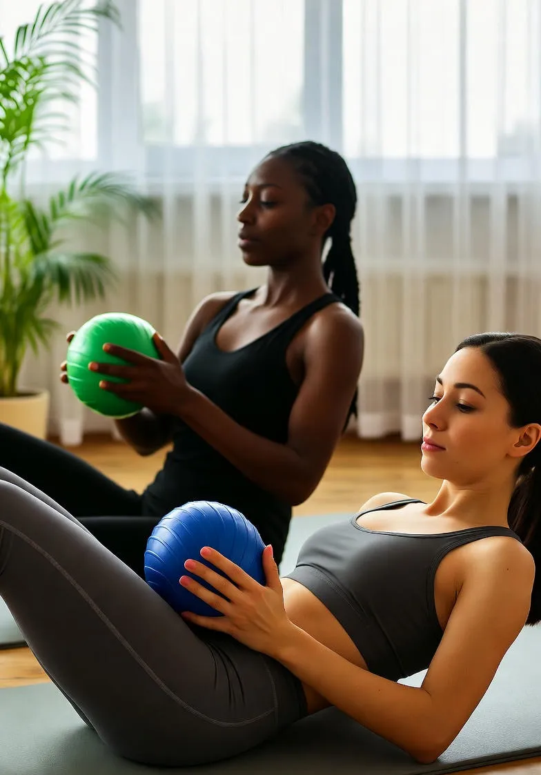 Pilateso Pratimai su Kamuoliukais: Stiprinkite Kerną ir Pagerinkite Lankstumą Namuose