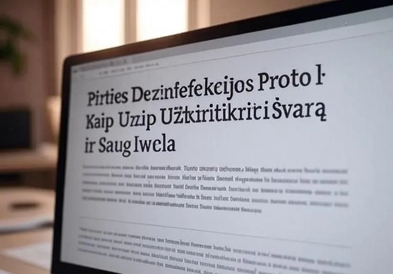 Pirties Dezinfekcijos Protokolai: Kaip Užtikrinti Švarą ir Saugumą