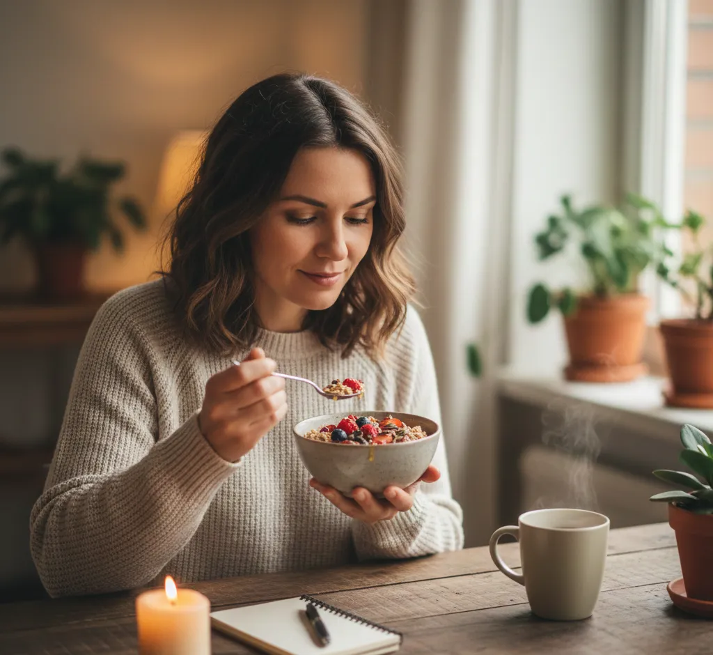 Protingas valgymas nerimo metu: kaip nuraminti kūną ir mintis