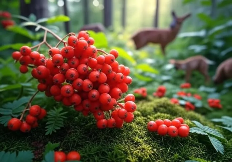 Šermukšnių uogos – miško gyvūnų maistas ir gamtos lobis