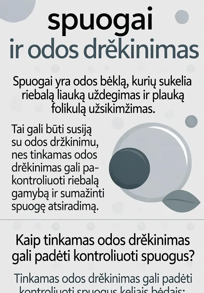 Spuogai ir Odos Drėkinimas: Kodėl Hidratacija Yra Raktas į Švarią Odą?