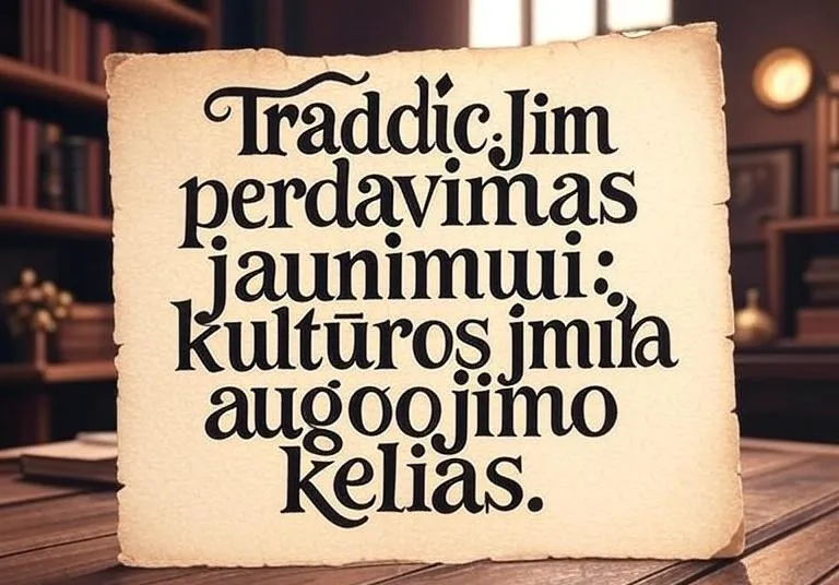 Tradicijų perdavimas jaunimui: kultūros išsaugojimo kelias
